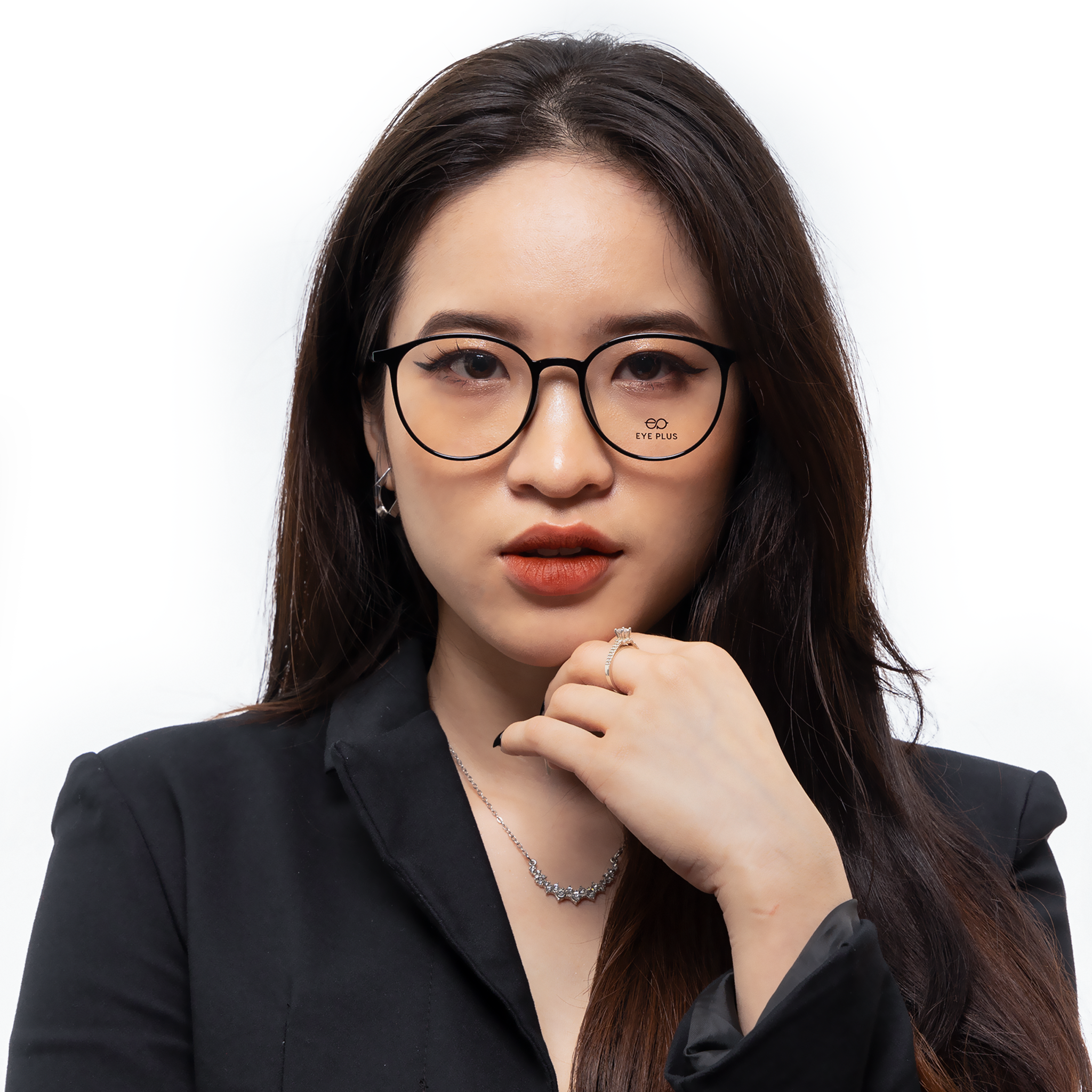 GỌNG KÍNH NHỰA NỮ EYE PLUS 00217 C1 ĐEN BÓNG