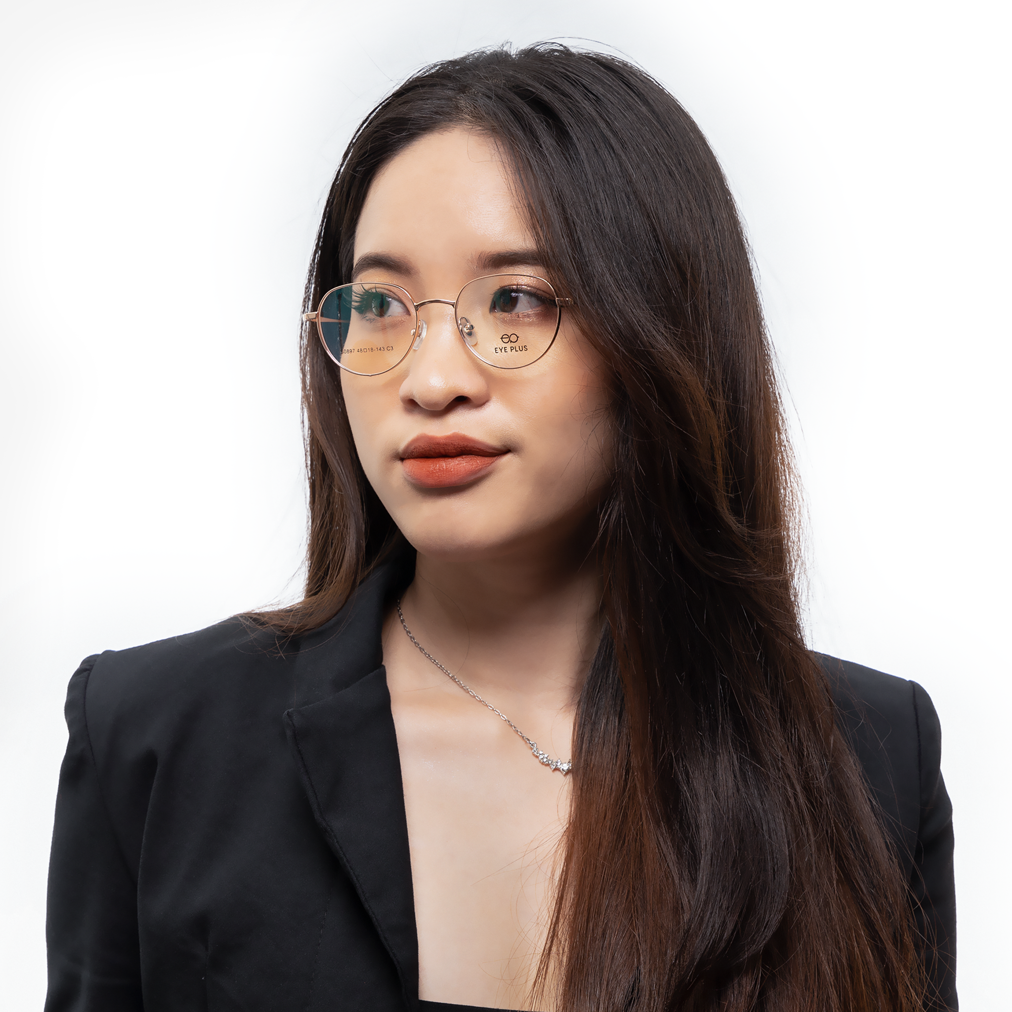 GỌNG KÍNH KIM LOẠI NỮ EYE PLUS 0897 C3 VÀNG HỒNG