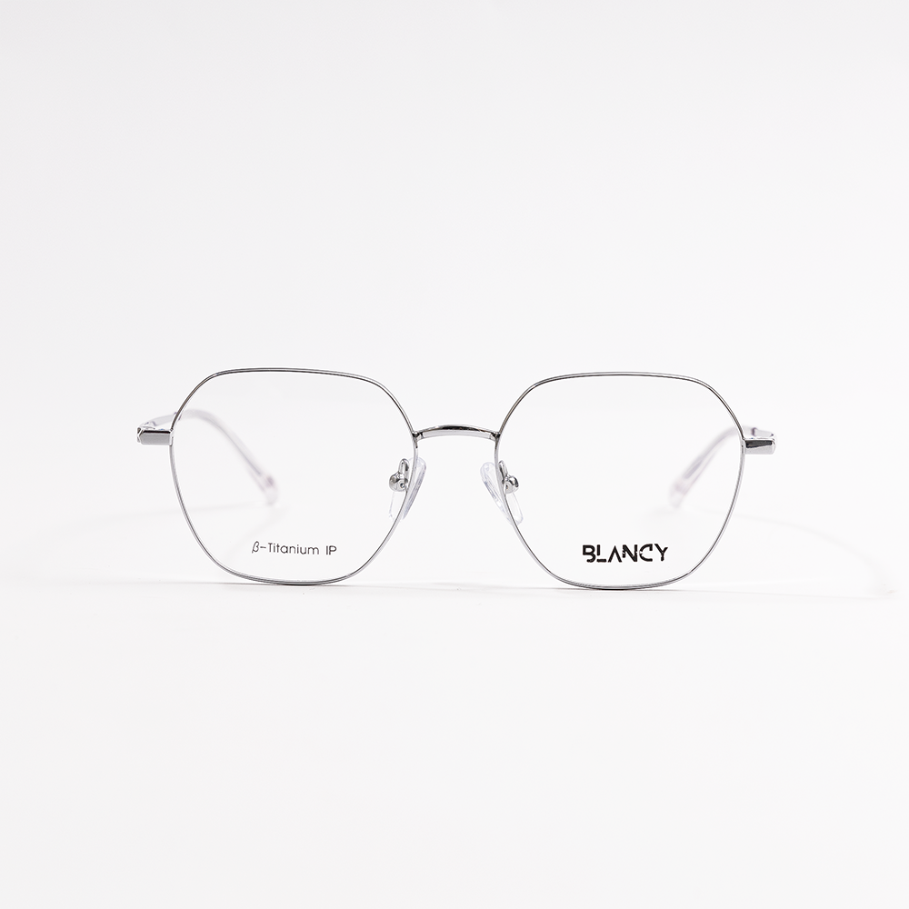 GỌNG KÍNH CẬN KIM LOẠI THỜI TRANG BLANCY 50009 C6 BẠC