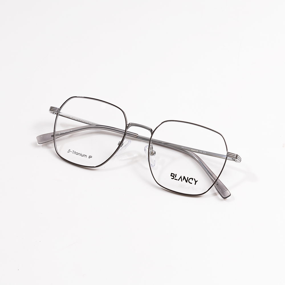 GỌNG KÍNH CẬN KIM LOẠI THỜI TRANG BLANCY 50022 C5 BẠC GHI