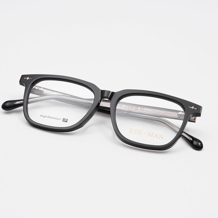 GỌNG KÍNH CẬN REEMAN ACETATE 31025 C1 ĐEN BÓNG