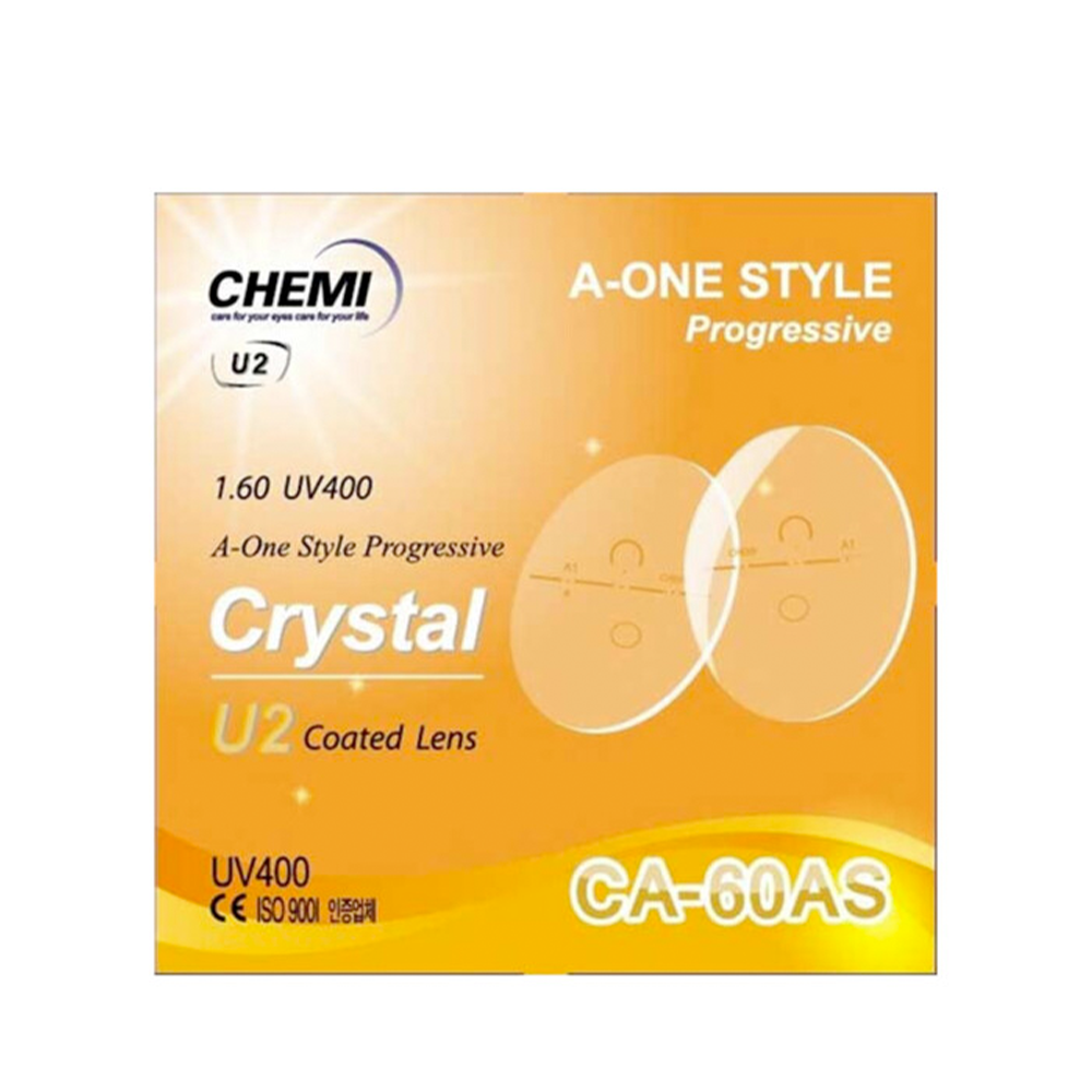 TRÒNG KÍNH ĐA TRÒNG CHEMI A-ONE 1.60 CRYSTAL U2 COATED