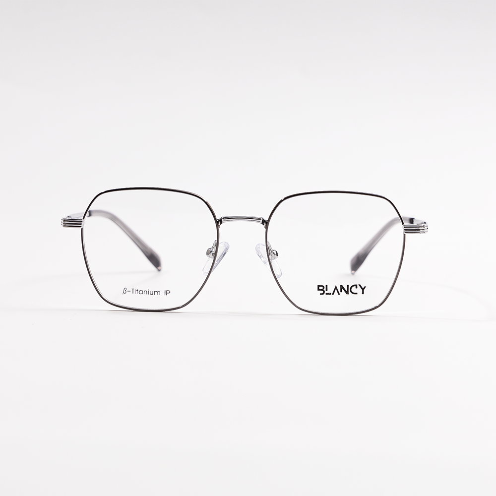 GỌNG KÍNH CẬN KIM LOẠI THỜI TRANG BLANCY 50022 C5 BẠC GHI