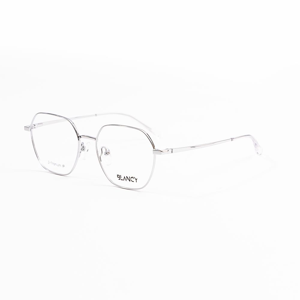 GỌNG KÍNH CẬN KIM LOẠI THỜI TRANG BLANCY 50009 C6 BẠC