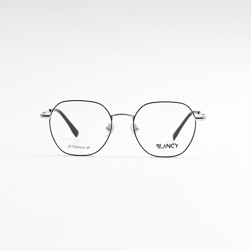 GỌNG KÍNH CẬN KIM LOẠI THỜI TRANG BLANCY 50017 C4 BẠC
