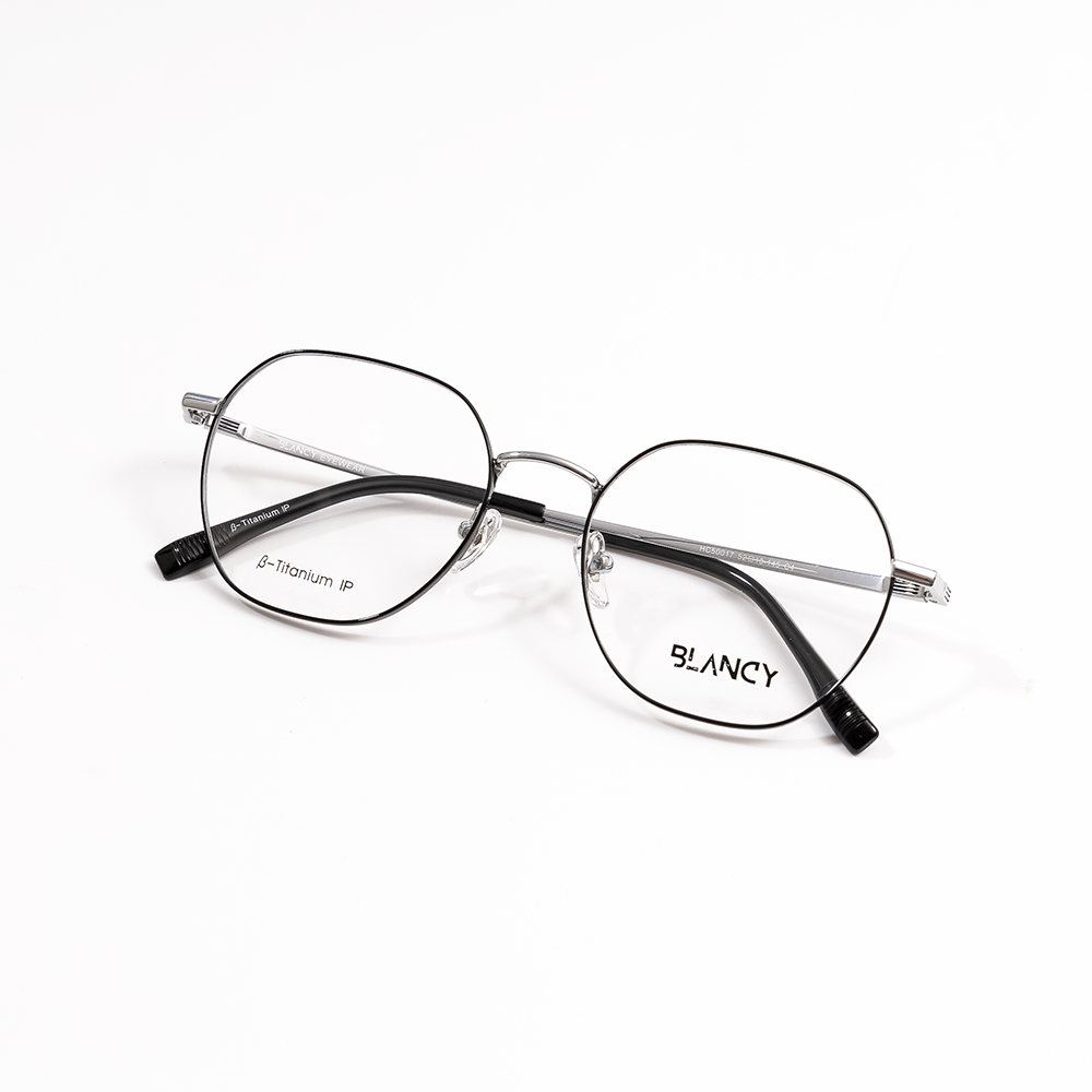 GỌNG KÍNH CẬN KIM LOẠI THỜI TRANG BLANCY 50017 C4 BẠC