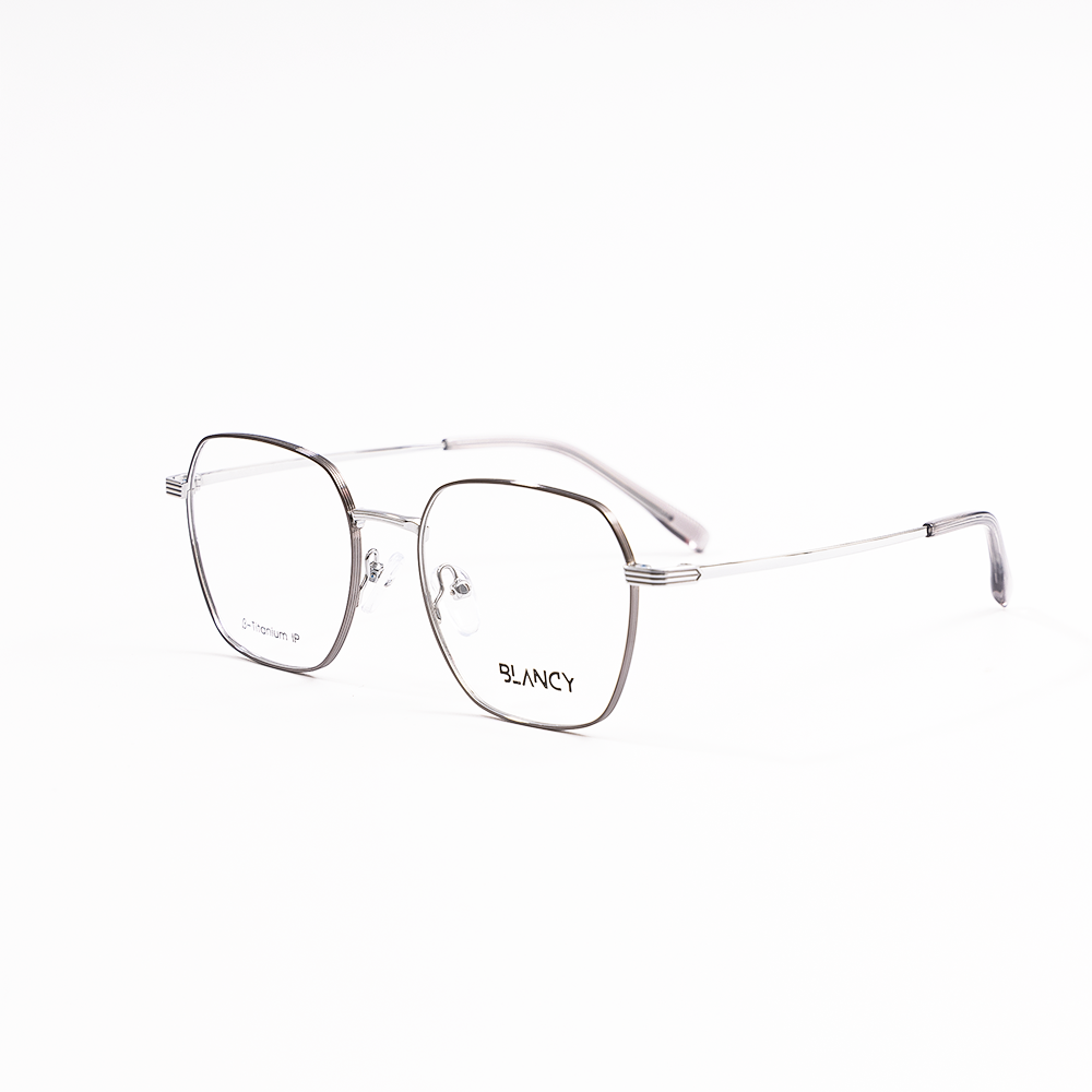 GỌNG KÍNH CẬN KIM LOẠI THỜI TRANG BLANCY 50022 C5 BẠC GHI
