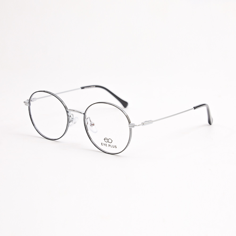 GỌNG KÍNH CẬN EYEPLUS 60138 C6 BẠC VIỀN ĐEN