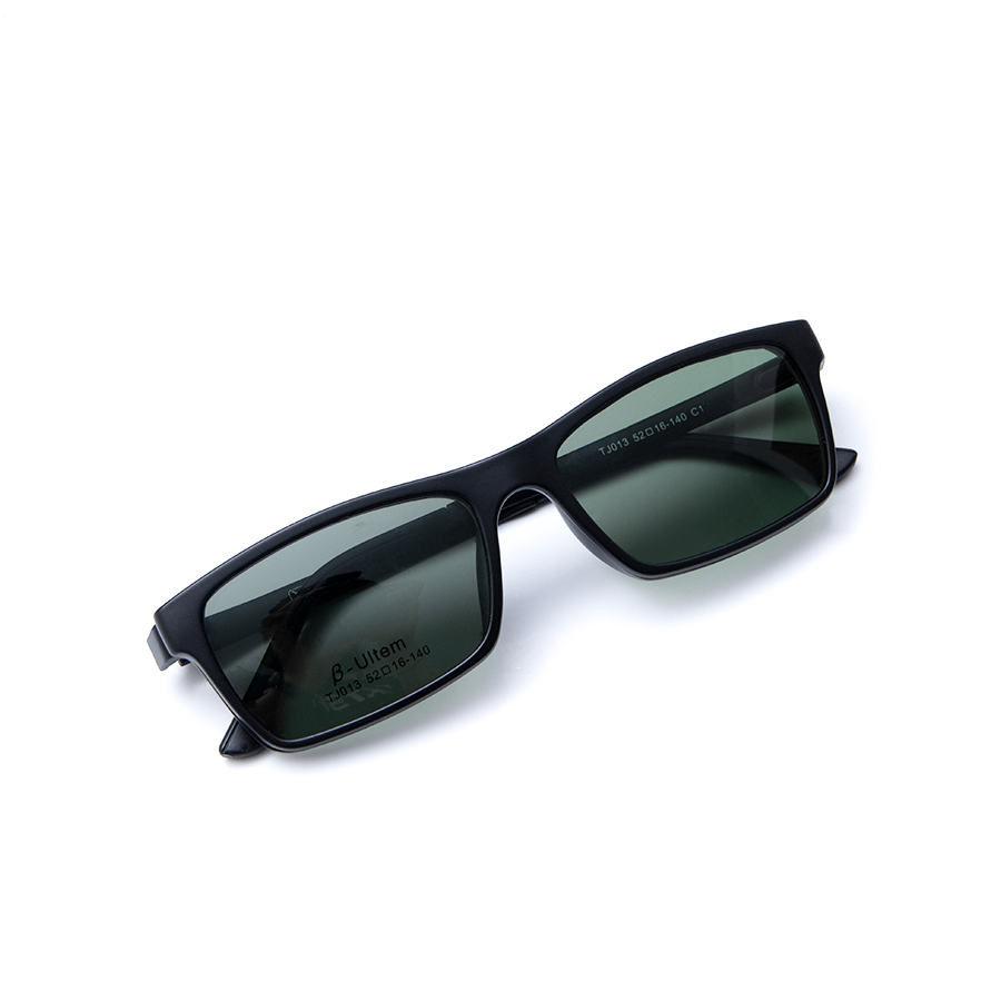 GỌNG KÍNH RÂM CẬN 2IN1 ULTEM TJ013 C1 GỌNG ĐEN MẮT ĐEN