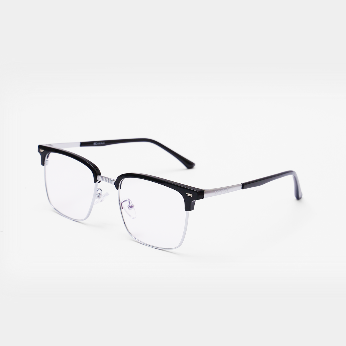 GỌNG KÍNH CẬN EYEPLUS 161557 C2 ĐEN BÓNG VIỀN BẠC