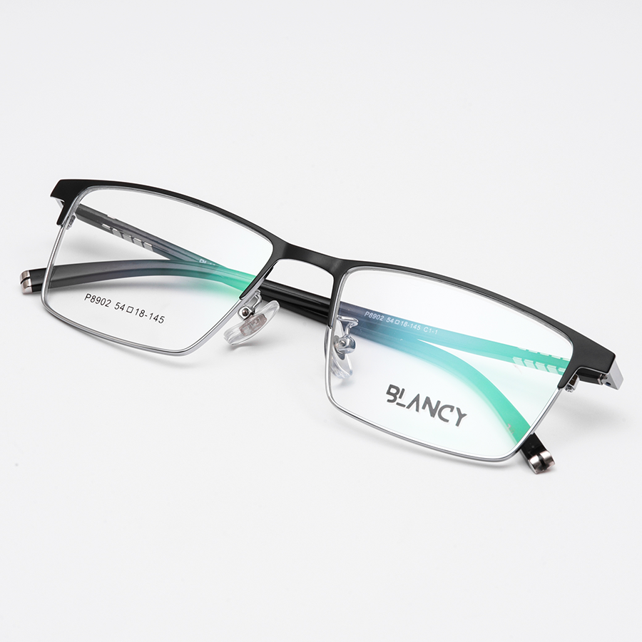 GỌNG KÍNH CẬN BLANCY DÁNG CLUB MASTER 8902 C1/1 ĐEN BẠC