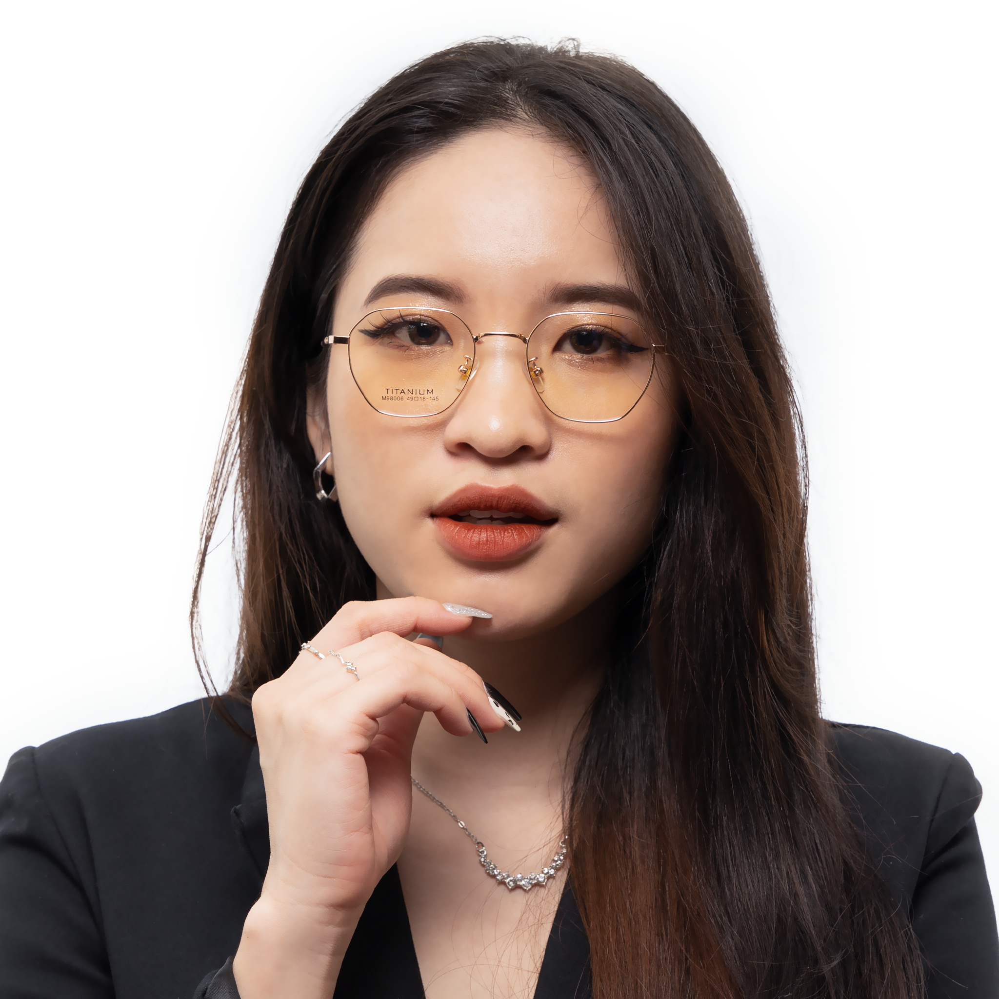 GỌNG KÍNH CẬN KIM LOẠI CAO CẤP 98006 C3 VÀNG HỒNG