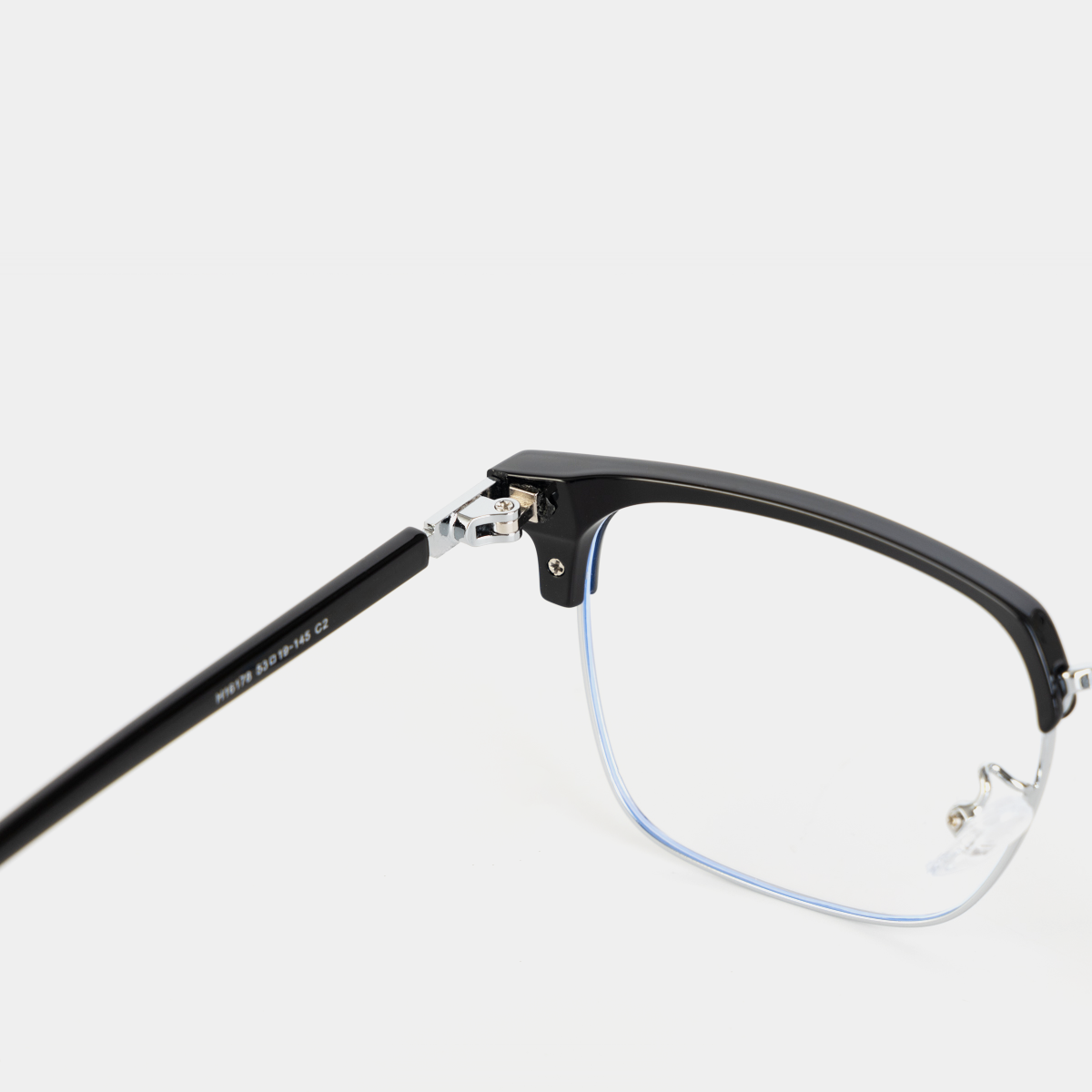 GỌNG KÍNH CẬN EYEPLUS 161778 C2 ĐEN BÓNG VIỀN BẠC