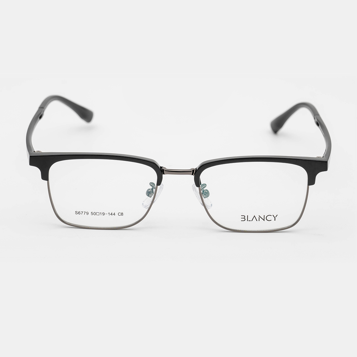 GỌNG KÍNH CẬN BLANCY 6779 C8 ĐEN BÓNG VIỀN GHI