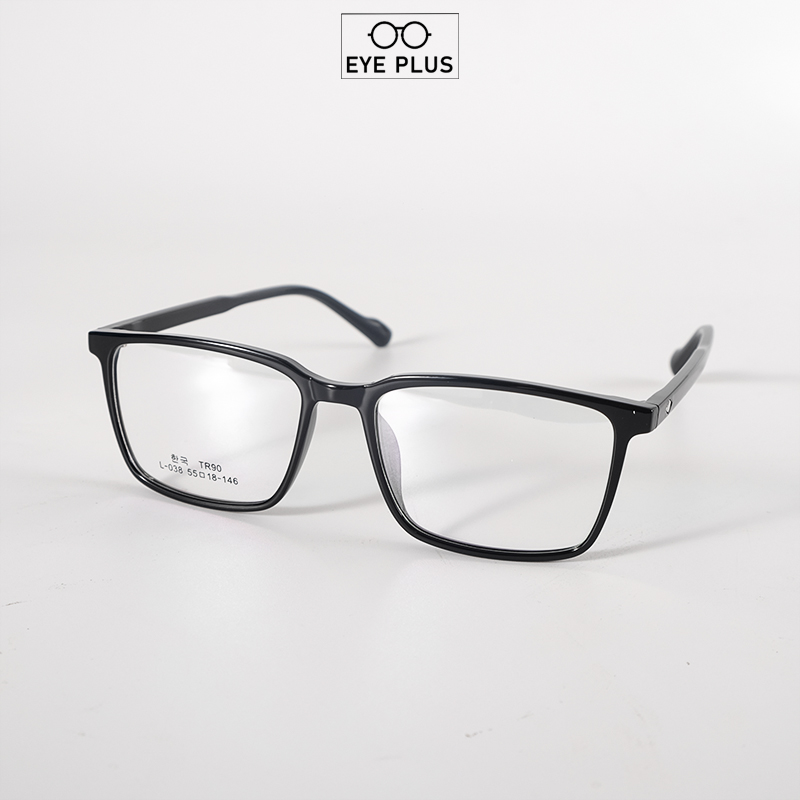 Gọng Kính Cận Unisex N240 L038 Đen Bóng