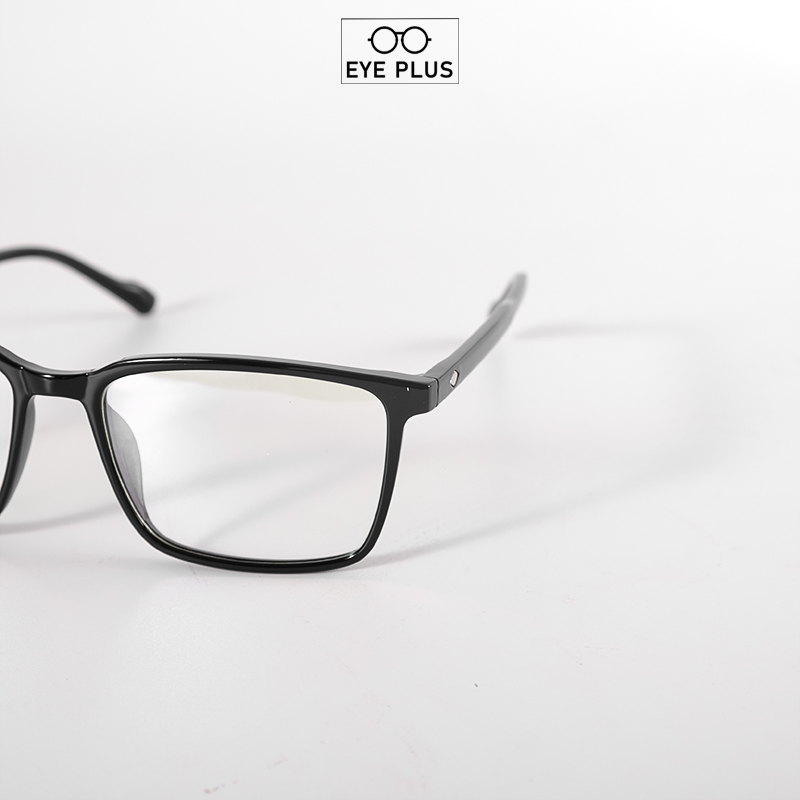 Gọng Kính Cận Unisex N240 L038 Đen Bóng