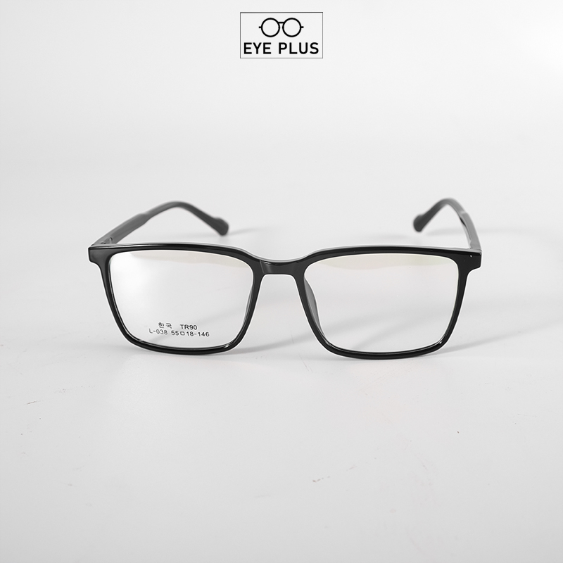 Gọng Kính Cận Unisex N240 L038 Đen Bóng