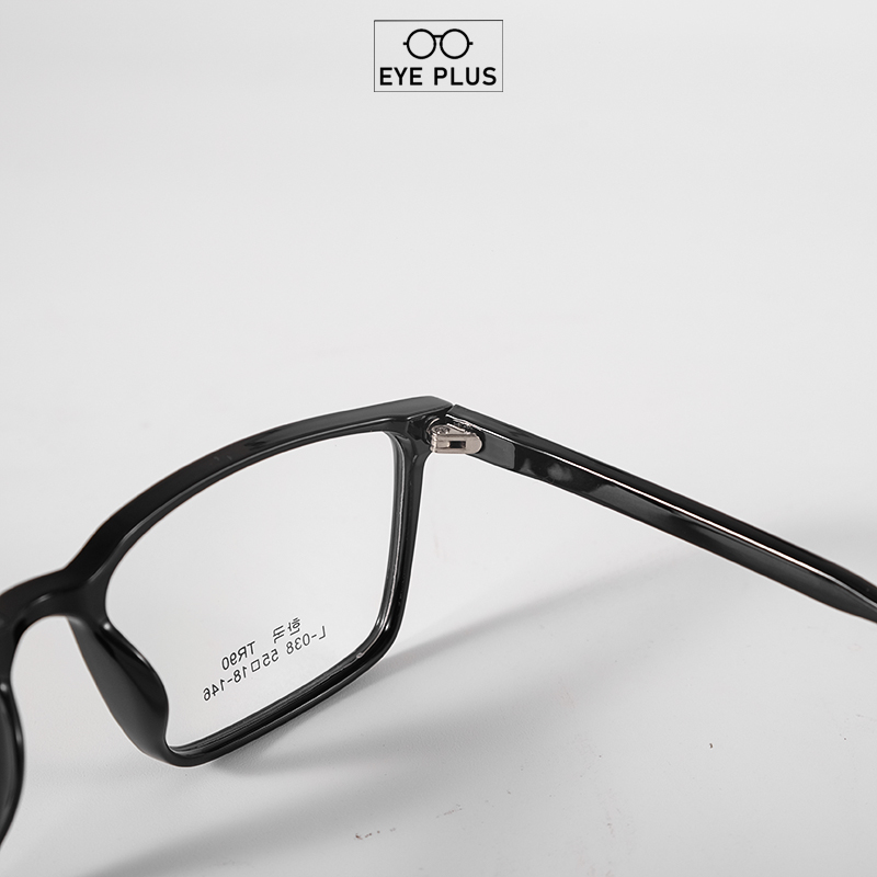 Gọng Kính Cận Unisex N240 L038 Đen Bóng