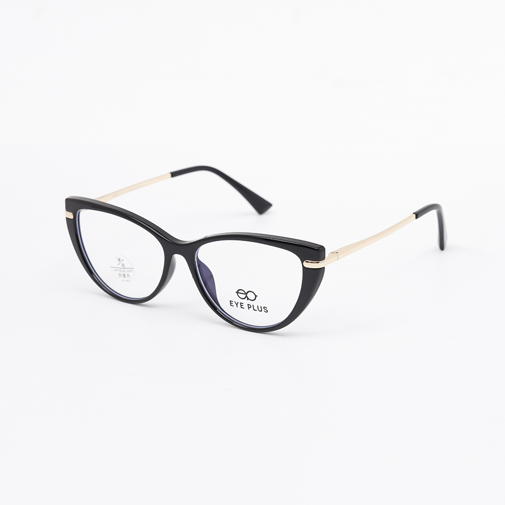 GỌNG KÍNH CẬN NHỰA CAO CẤP DÁNG MẮT MÈO EYEPLUS 8887 C11 ĐEN BÓNG