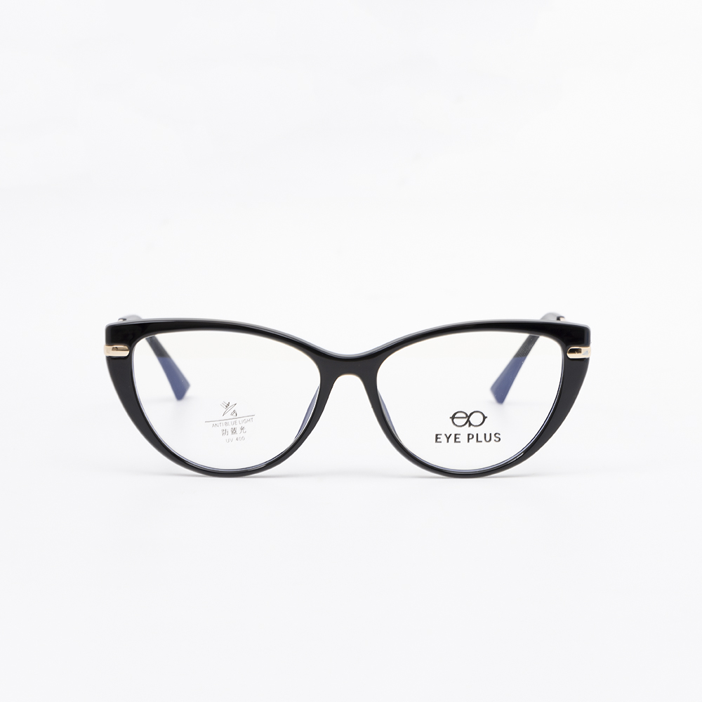 GỌNG KÍNH CẬN NHỰA CAO CẤP DÁNG MẮT MÈO EYEPLUS 8887 C11 ĐEN BÓNG