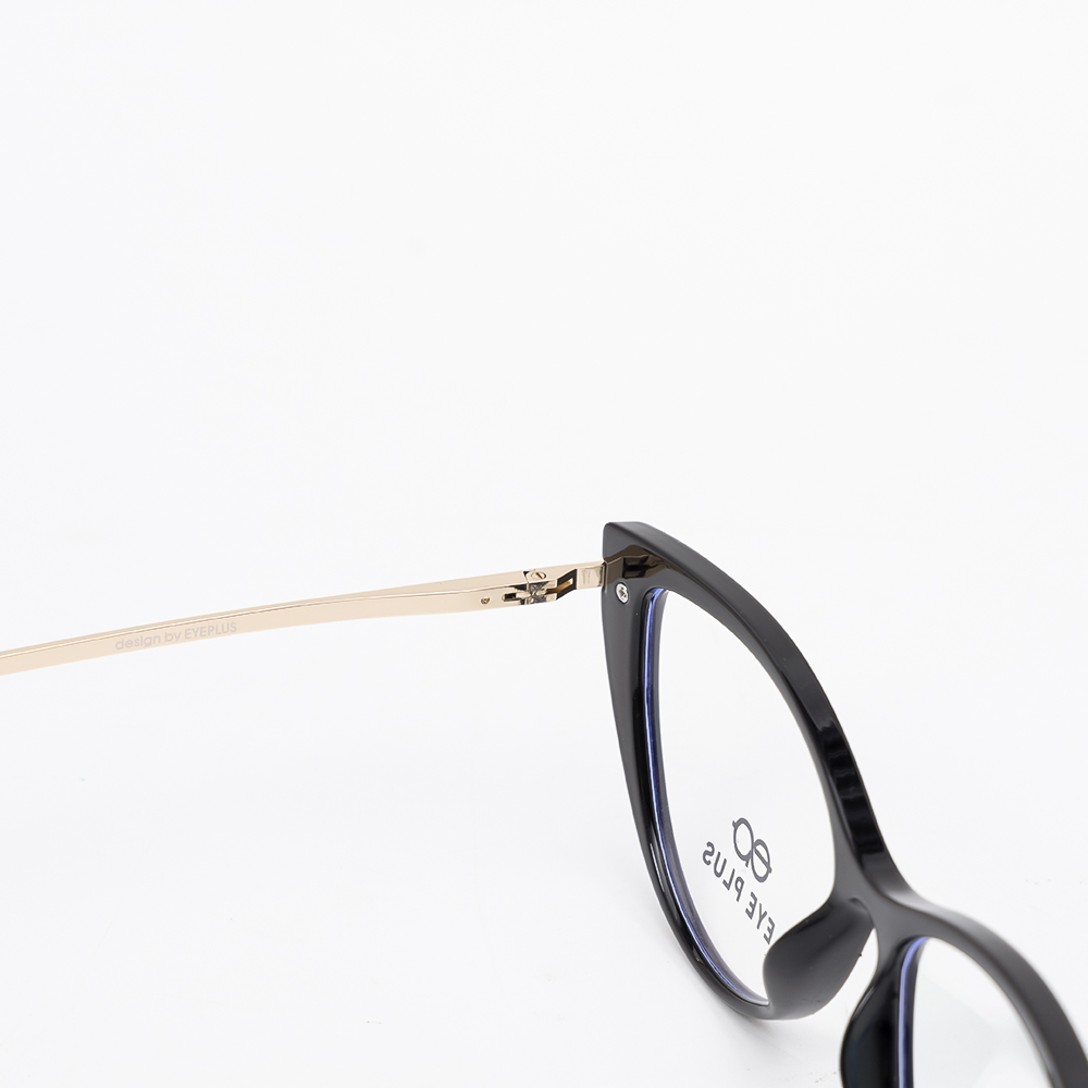 GỌNG KÍNH CẬN NHỰA CAO CẤP DÁNG MẮT MÈO EYEPLUS 8887 C11 ĐEN BÓNG