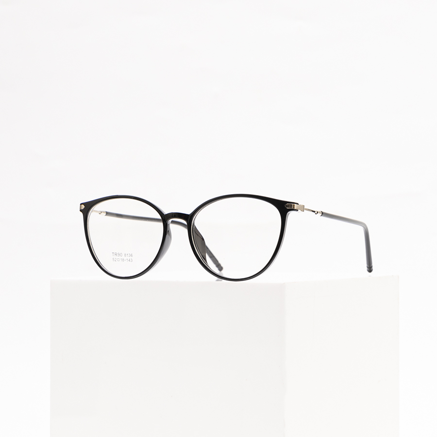 Gọng Kính Cận Unisex N240 8136 C1 Đen bóng