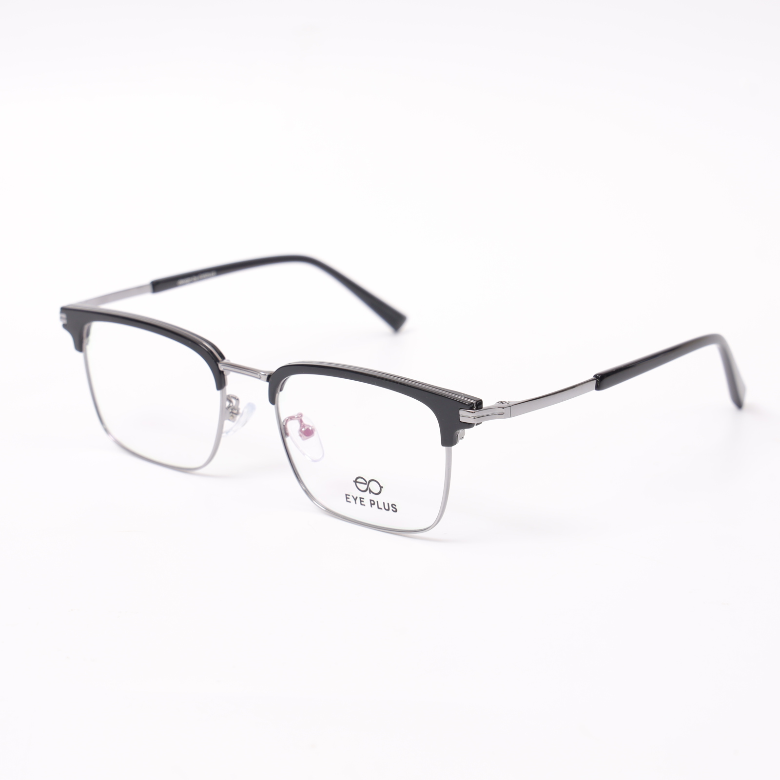 GỌNG KÍNH CẬN EYEPLUS CLUB MASTER 20079 C2 ĐEN VIỀN BẠC