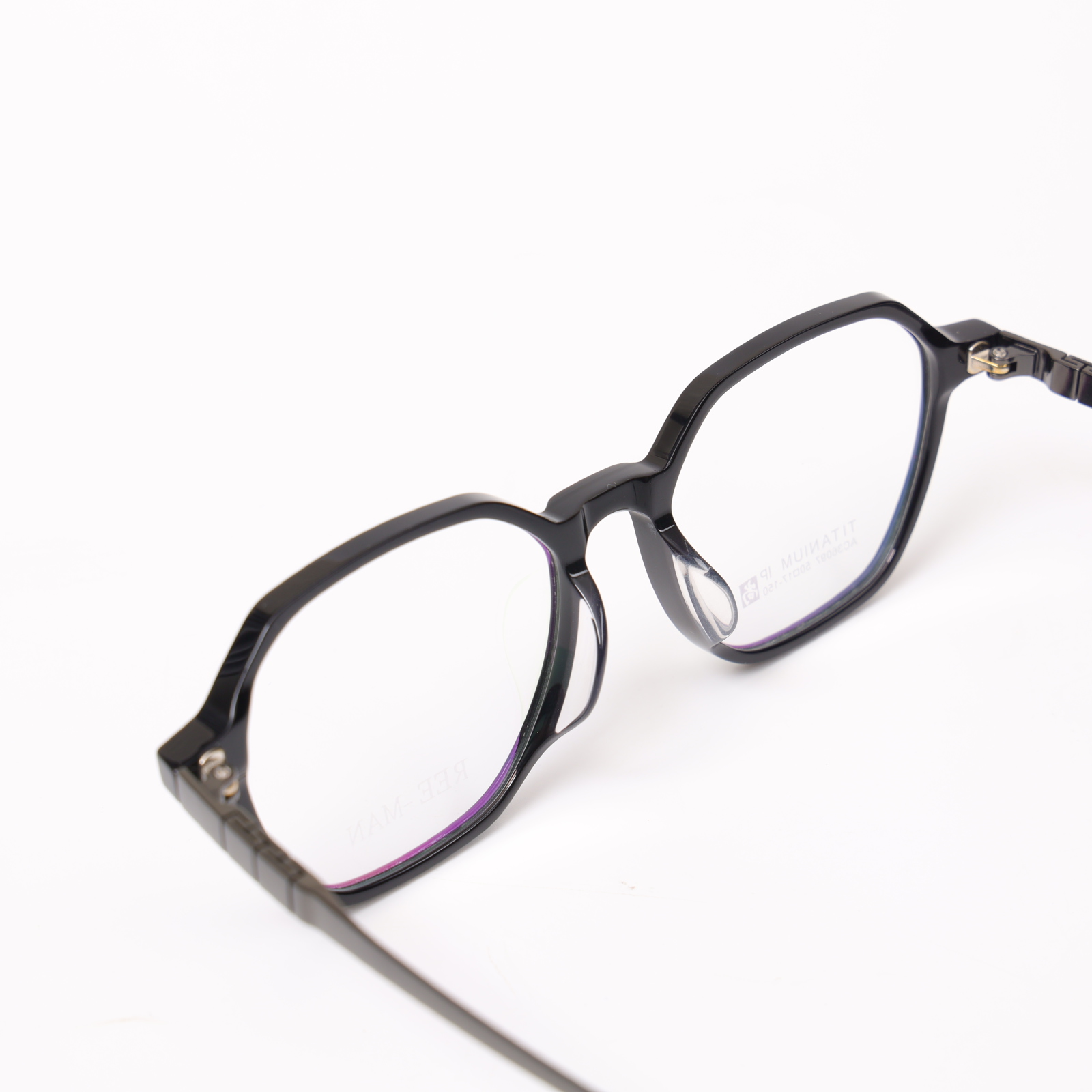 GỌNG KÍNH CẬN REEMAN ACETATE CAO CẤP CẢ VIỀN RM36097 C1 ĐEN BÓNG