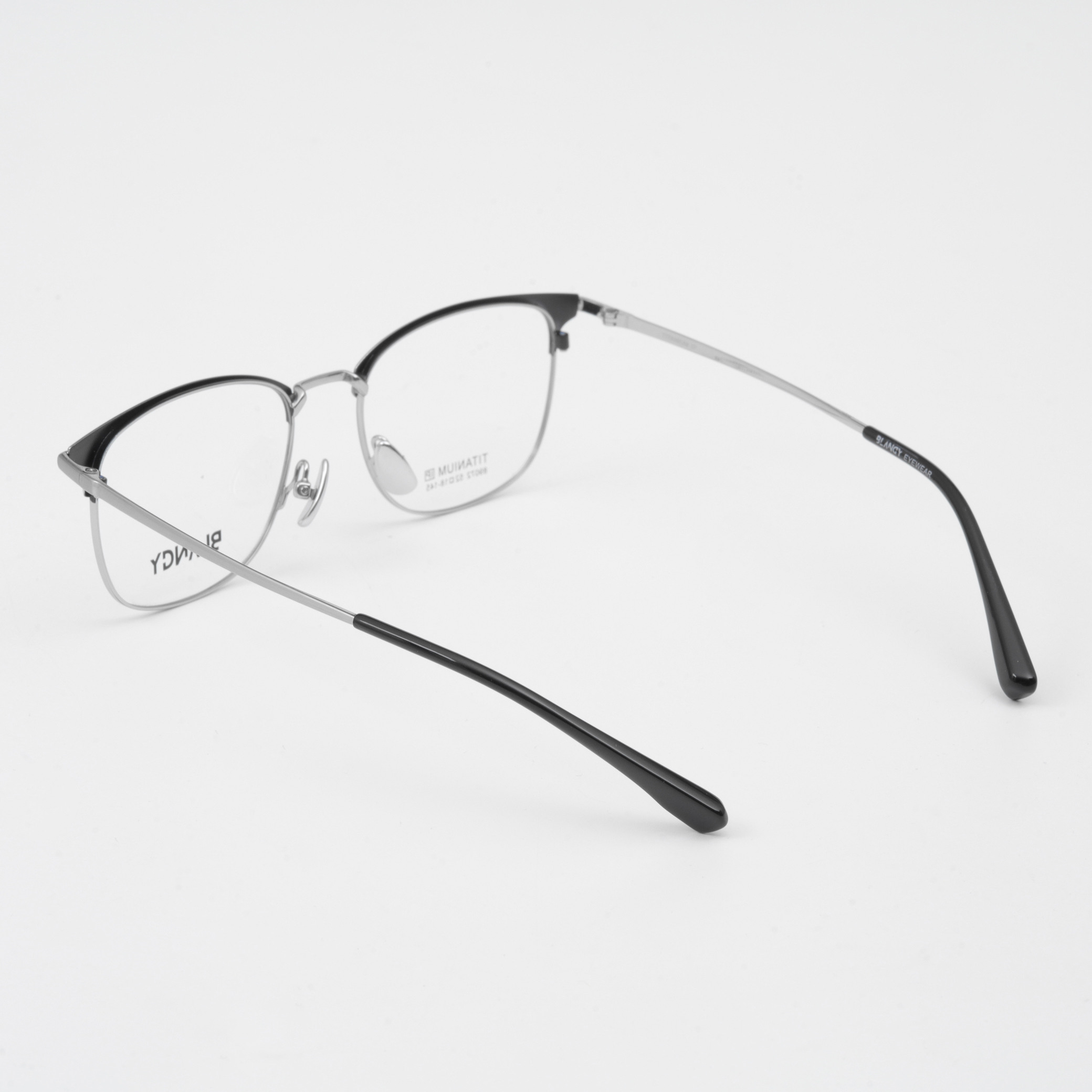 GỌNG KÍNH CẬN BLANCY TITANIUM 89072 C455 ĐEN BẠC