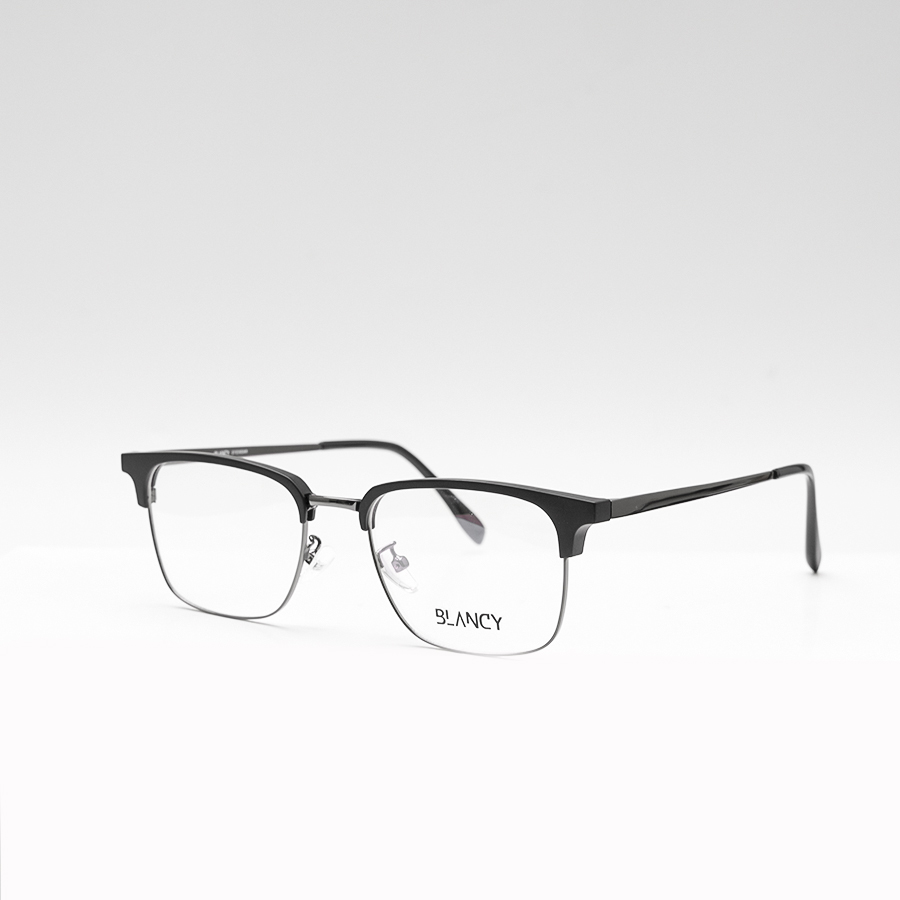 GỌNG KÍNH CẬN BLANCY DÁNG CLUB MASTER 6907 C4 ĐEN VIỀN GHI