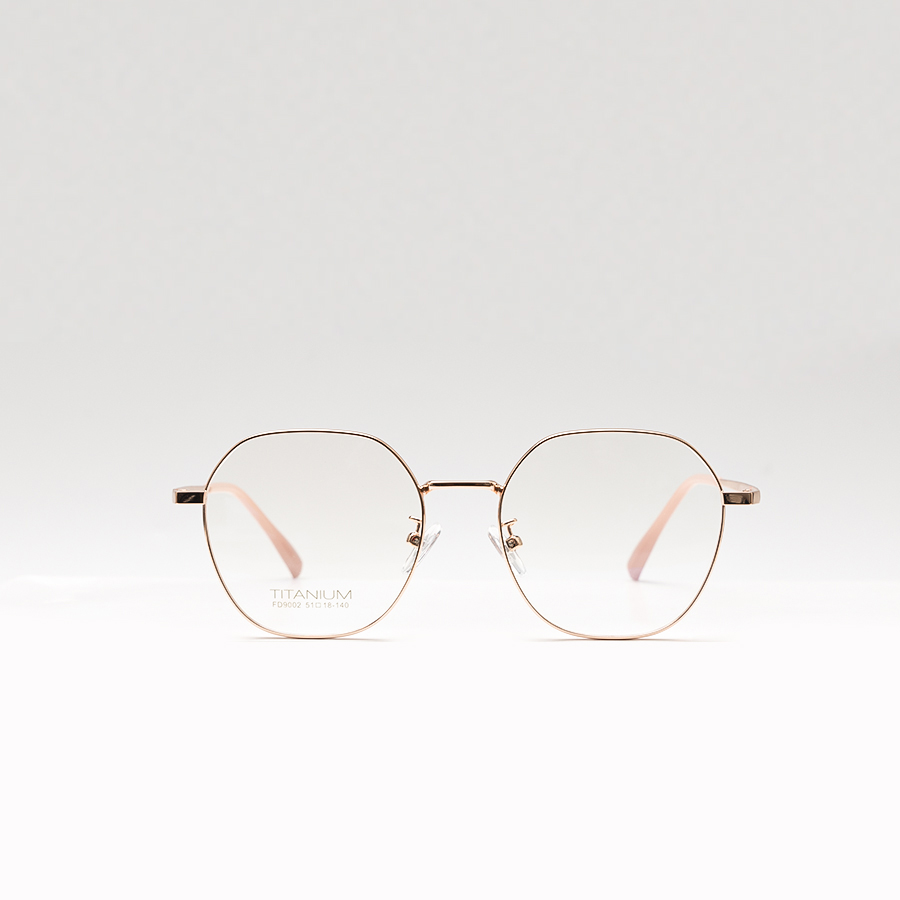 GỌNG KÍNH CẬN KIM LOẠI THỜI TRANG 9002 C1 HỒNG