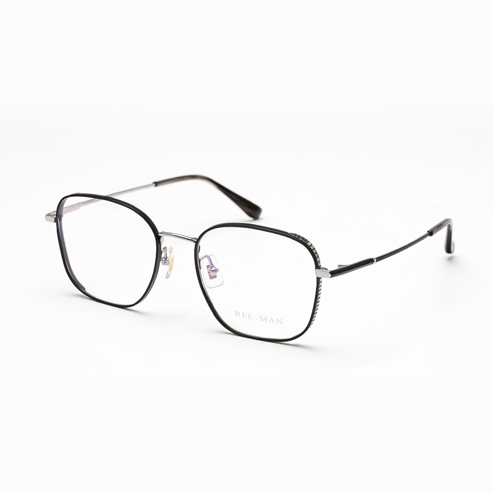 GỌNG KÍNH CẬN TITANIUM CAO CẤP THỜI TRANG 3044 C1 BẠC VIỀN ĐEN