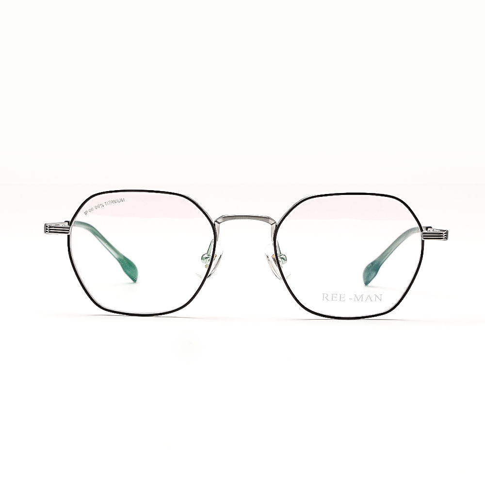 GỌNG KÍNH CẬN TITANIUM CAO CẤP THỜI TRANG 3088 C3 BẠC VIỀN ĐEN