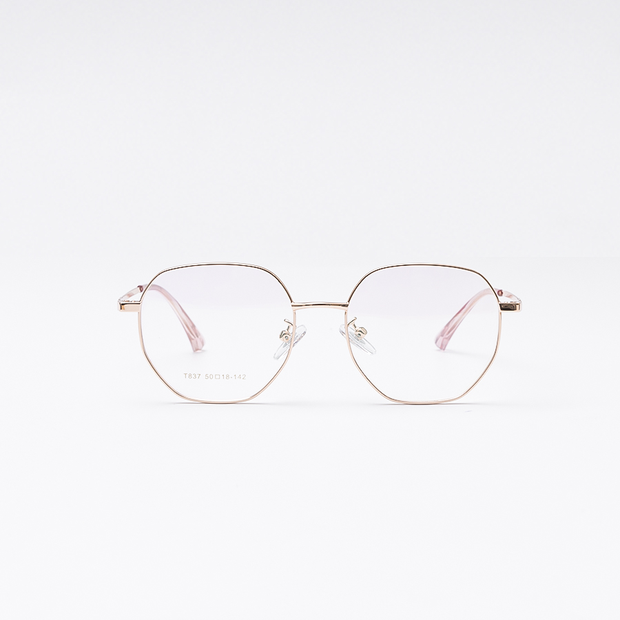 Gọng Kính Cận KL350 Unisex Mắt Tròn 837 C2 Vàng Hồng