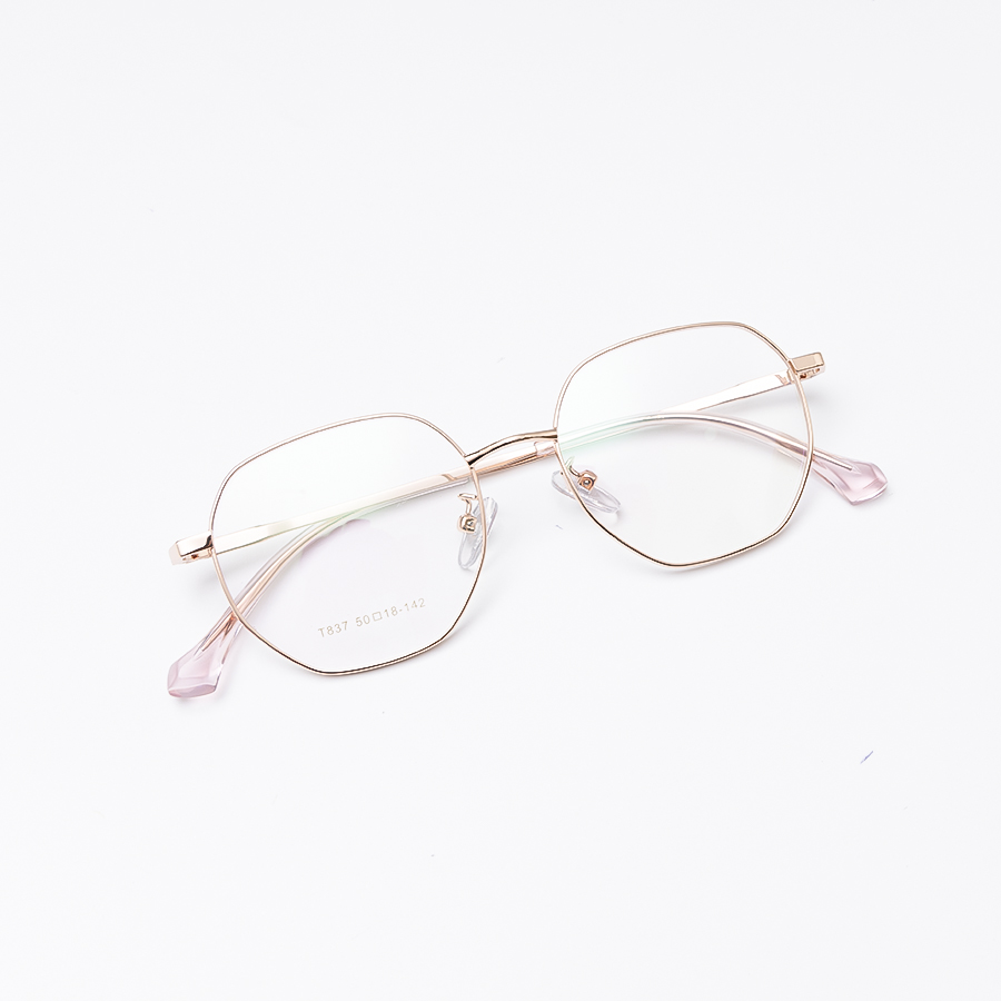 Gọng Kính Cận KL350 Unisex Mắt Tròn 837 C2 Vàng Hồng