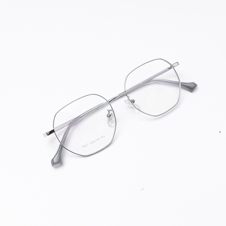 Gọng Kính Cận KL350 Unisex Mắt Tròn 837 C3 Bạc