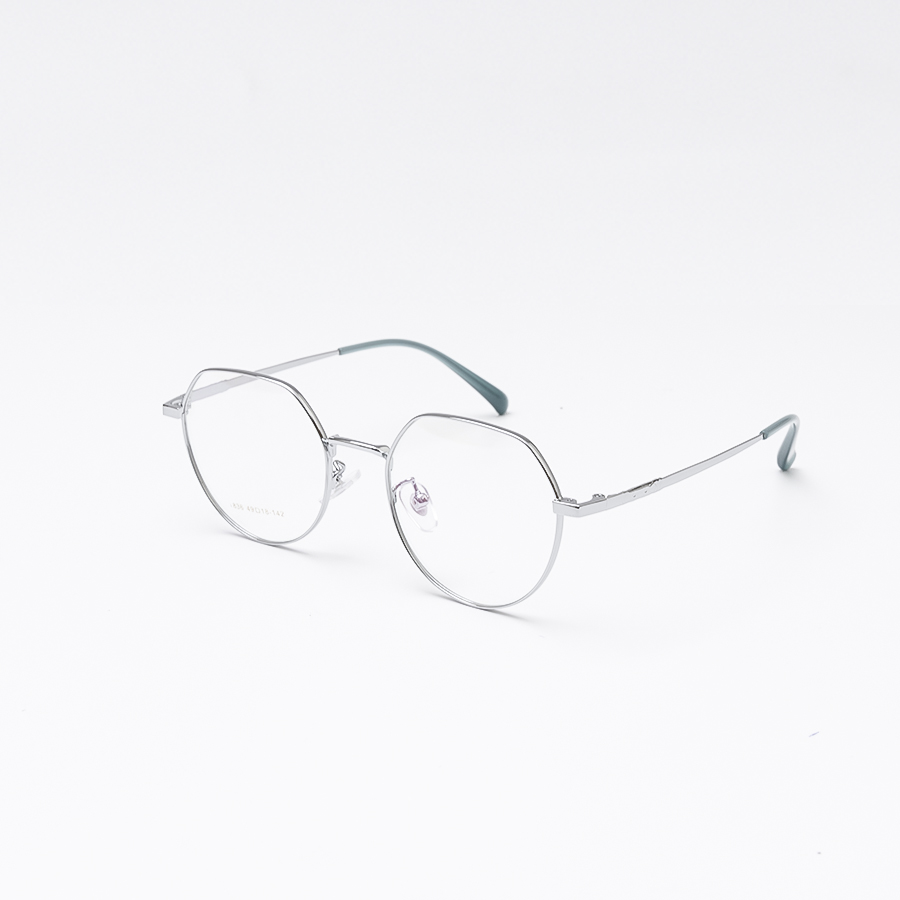Gọng Kính Cận KL350 Unisex Mắt Tròn 836 C3 Bạc