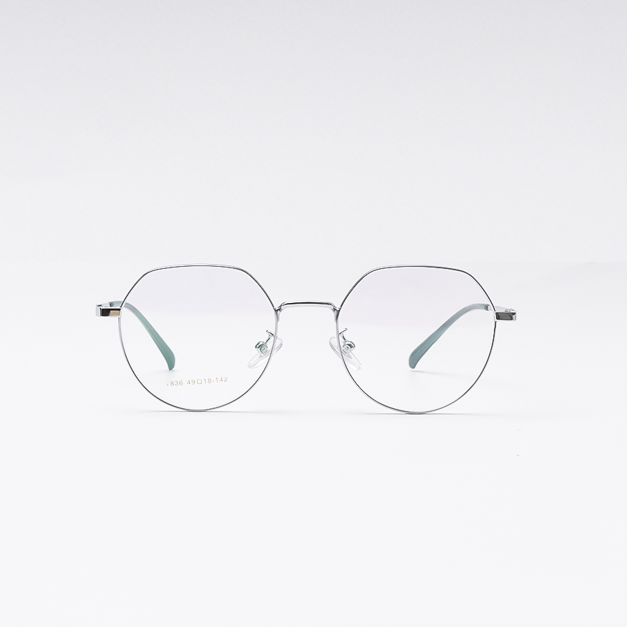 Gọng Kính Cận KL350 Unisex Mắt Tròn 836 C3 Bạc