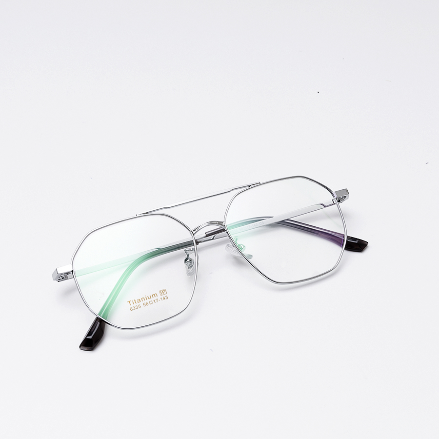 Gọng Kính Cận KL350 Dáng Phi Công 6335 C3 Bạc