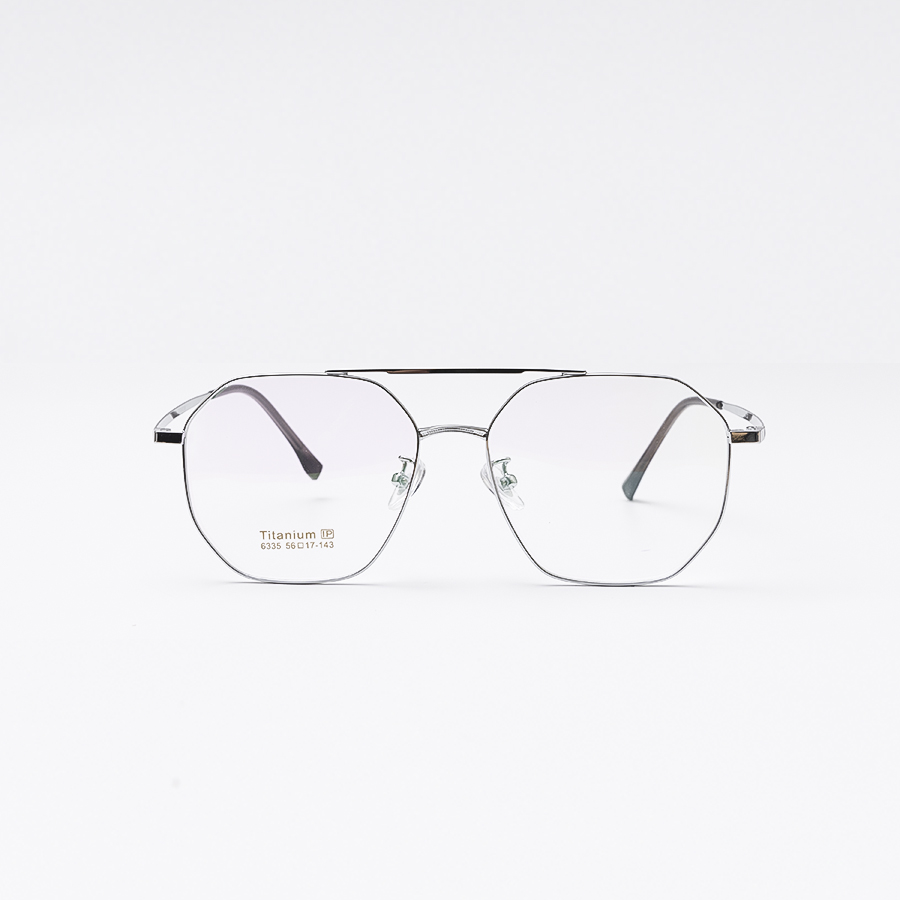 Gọng Kính Cận KL350 Dáng Phi Công 6335 C3 Bạc