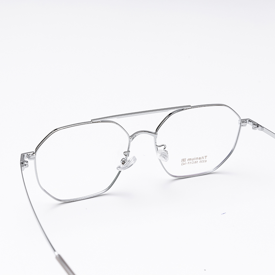 Gọng Kính Cận KL350 Dáng Phi Công 6335 C3 Bạc