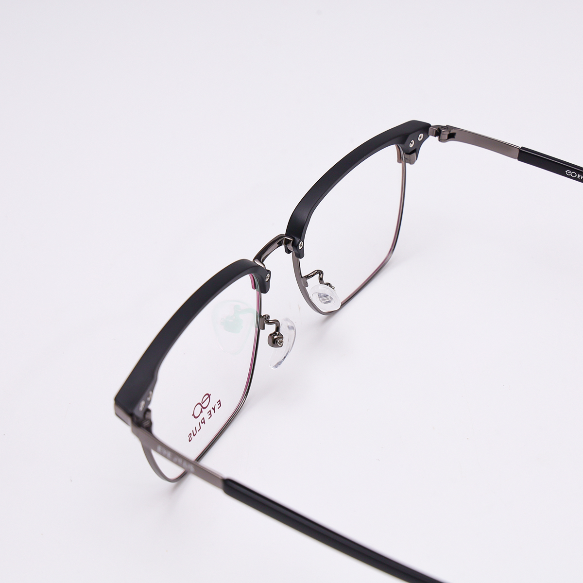 GỌNG KÍNH CẬN EYEPLUS CLUB MASTER 20072 C2 ĐEN VIỀN GHI