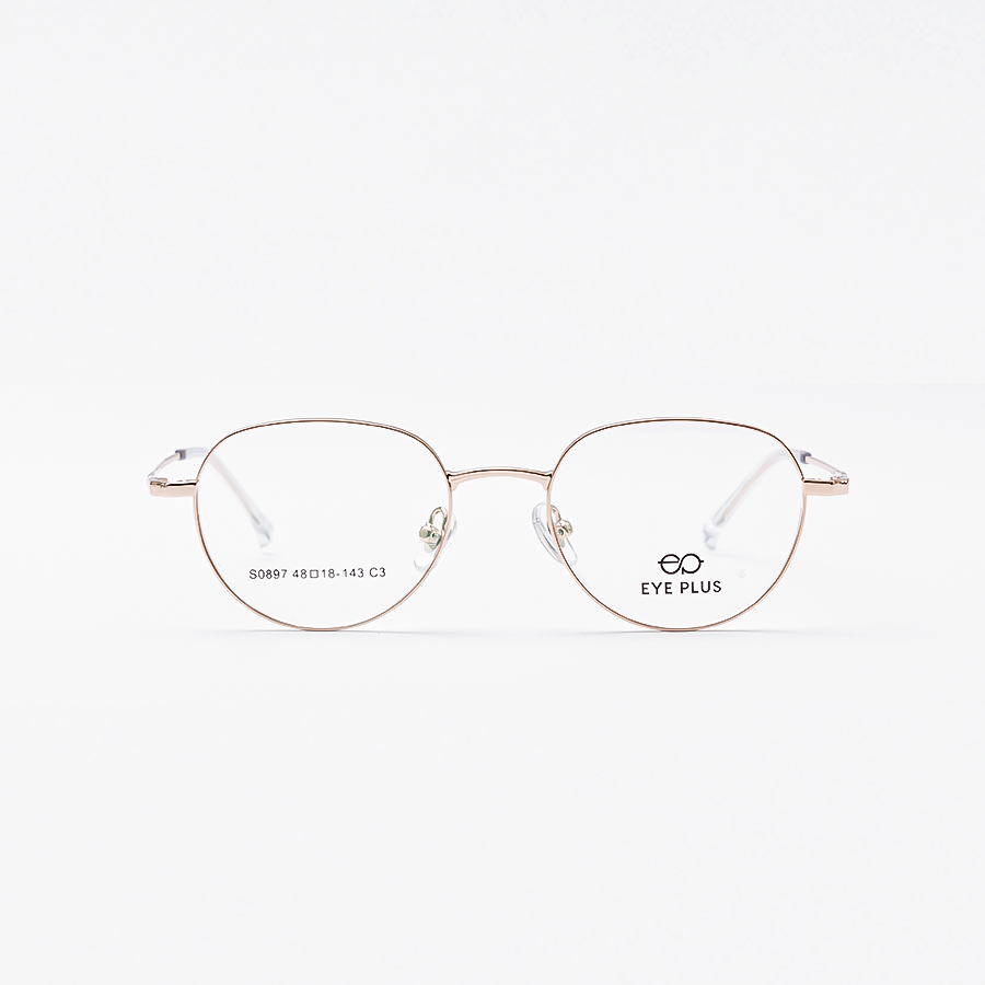 GỌNG KÍNH KIM LOẠI NỮ EYE PLUS 0897 C3 VÀNG HỒNG