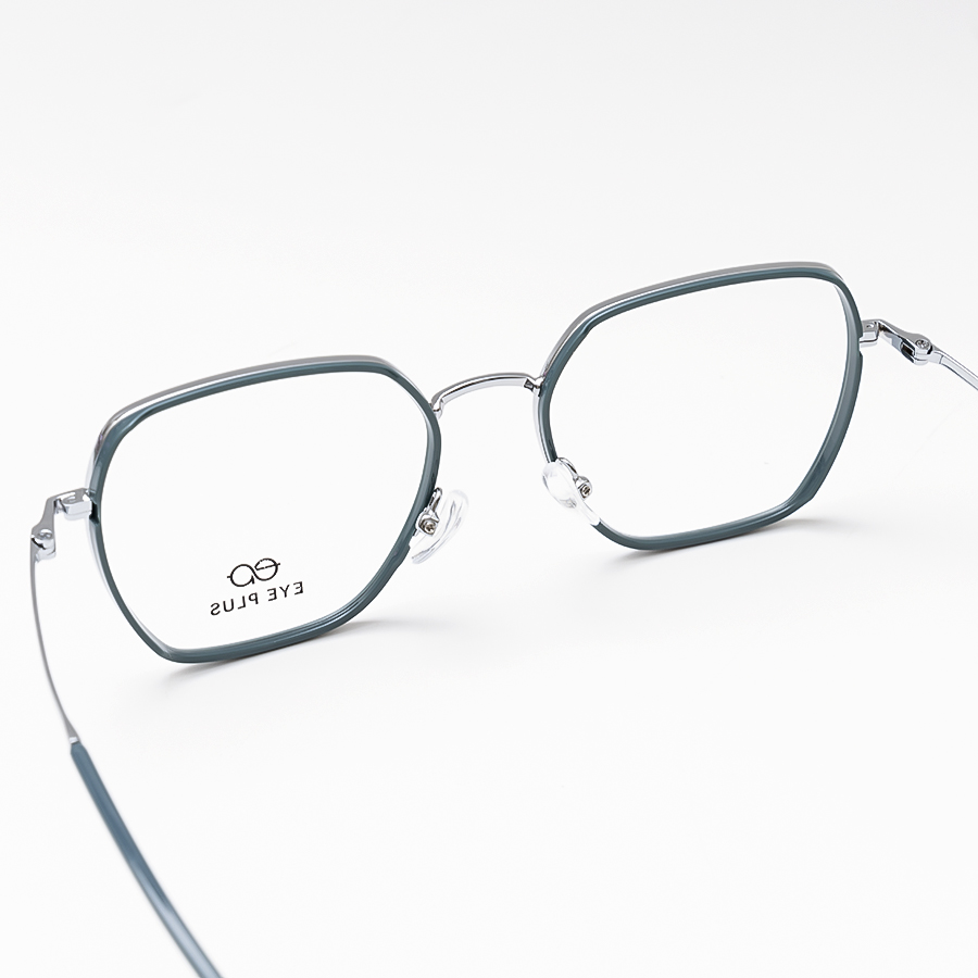 GỌNG KÍNH KIM LOẠI NỮ EYEPLUS 70666 C4 BẠC XANH