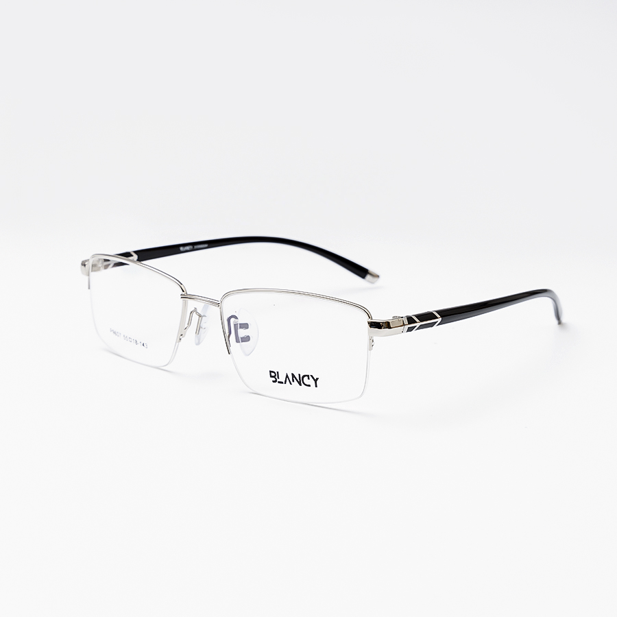 GỌNG KÍNH CẬN BLANCY DÁNG CLUB MASTER TITANIUM 9607 C3 BẠC G ĐEN