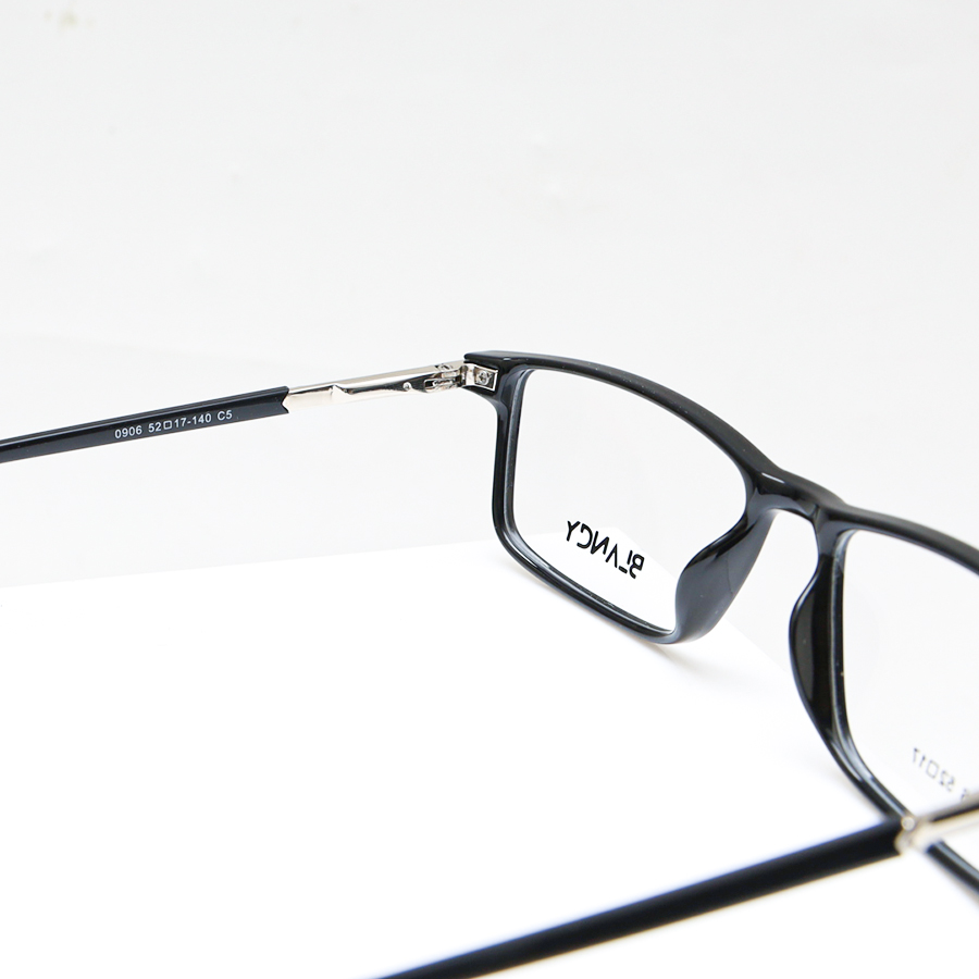 GỌNG KÍNH CẬN NHỰA CAO CẤP CẢ VIỀN BLANCY 0906 C5 ĐEN BÓNG
