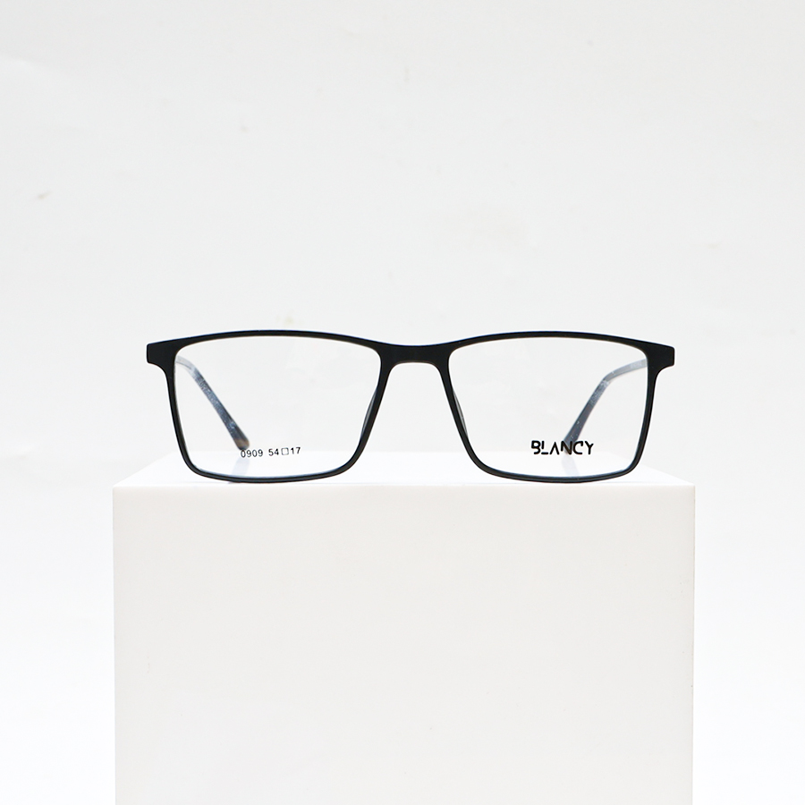 GỌNG KÍNH CẬN NHỰA CAO CẤP CẢ VIỀN BLANCY 0906 C2 ĐEN NHÁM