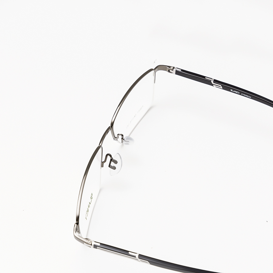 GỌNG KÍNH CẬN BLANCY DÁNG CLUB MASTER TITANIUM 9601 C2 GHI G ĐEN