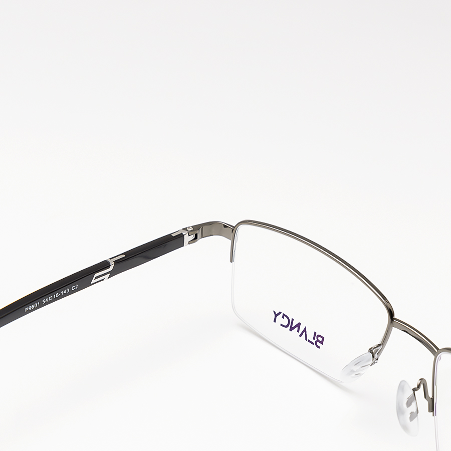 GỌNG KÍNH CẬN BLANCY DÁNG CLUB MASTER TITANIUM 9601 C2 GHI G ĐEN