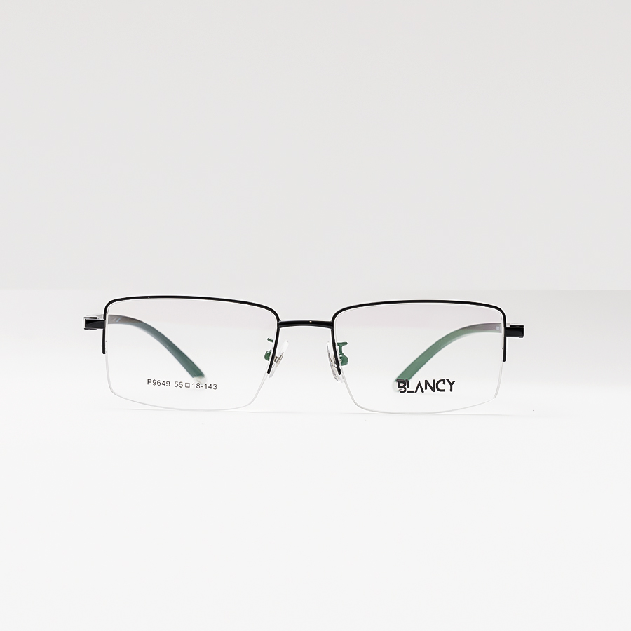GỌNG KÍNH CẬN BLANCY DÁNG CLUB MASTER TITANIUM 9649 C1 ĐEN